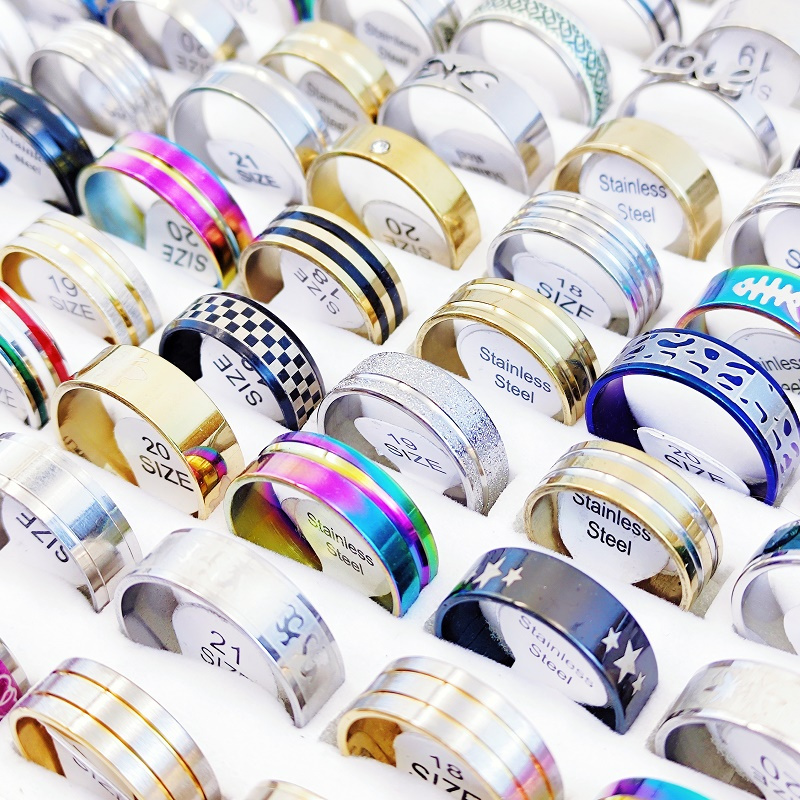 Wholesale 70pcs Men's Jewelry Set, Retro Style Rings
